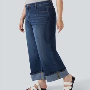Women's Blue Wide-Leg Jeans